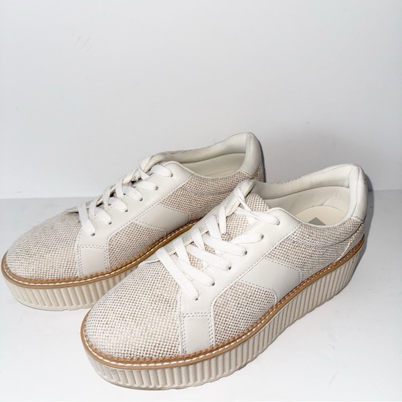 DV by Dolce Vita Bubbles Tan Almond Tweed Sz 9.5 Platform Y2K - Picture 7 of 12